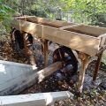 Deux roues tournant en sens inverse